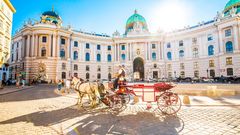 Wien: Hofburg mit Kutsche