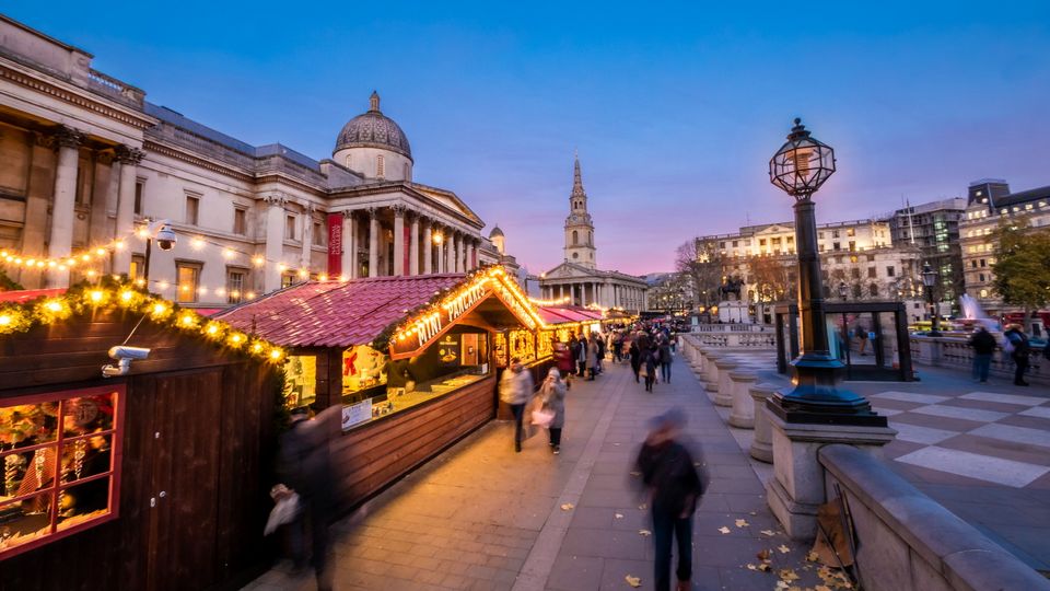 Weihnachten auf dem Trafalger Square in London