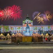 Kunsthistorisches Museum Wien mit Feuerwerk