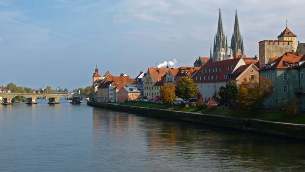 Regensburg, Stadtansicht von Westen