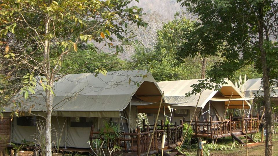 Blick auf das Camp, ©: Hintok Tented River Camp