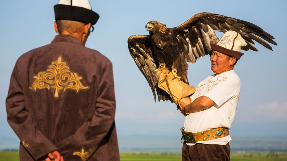 Falkner mit Steinadler