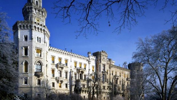 Schloss Hluboka im Winter