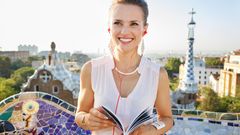 Touristin in Barcelona