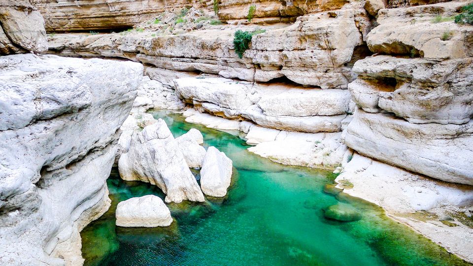 Wadi Shab - Schlucht in der Nähe von Maskat im Oman