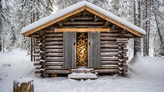 Holzhaus in Pyhä Lappland