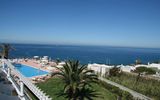 Aussicht von Hotel Albatros auf das Meer und Palmen