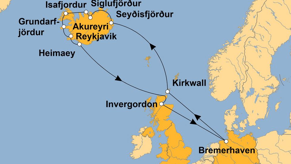 Ihre Reiseroute