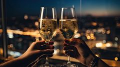 Mit Sekt feiern
