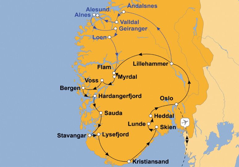 Ihre Reiseroute