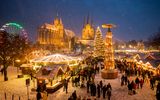 Erfurt, Weihnachtsmarkt im Schnee