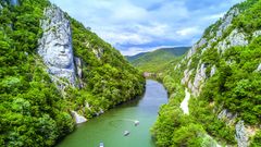 Felsskulptur Decebalus im Naturpark Eisernes Tor