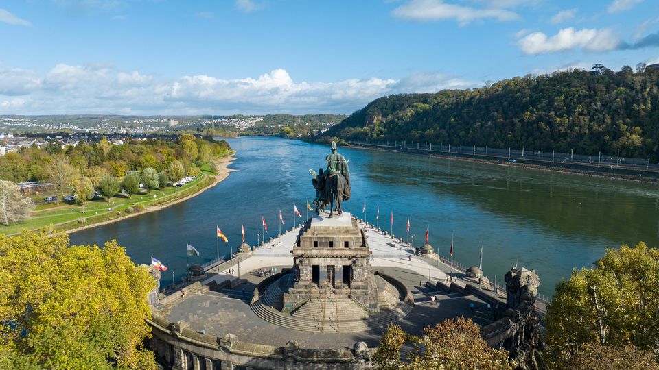 Kaiser-Wilhelm-Denkmal am Deutschen Eck in Koblenz