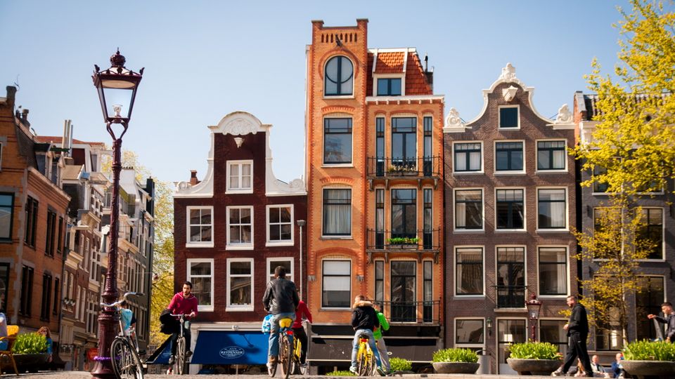 Typische Häuser Amsterdam