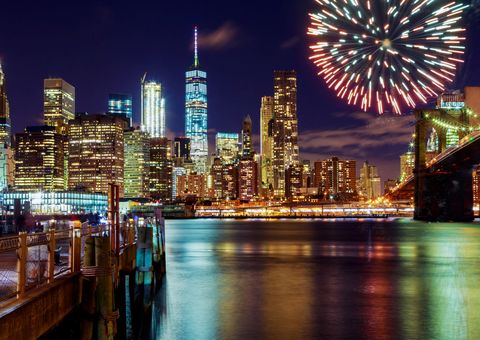 Feuerwerk über New York