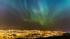 Nordlichter über Trondheim 