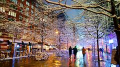 Schneefall in New York