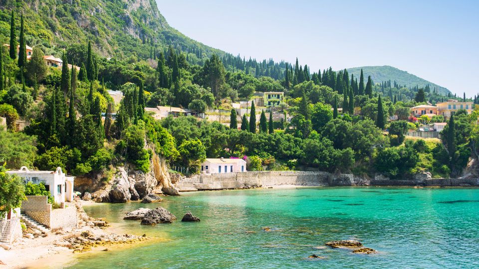 Bucht in Paleokastritsa auf der Insel Korfu