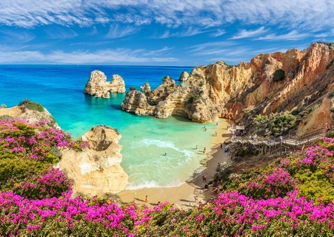 Berühmter Strand Camilo an der Algarve