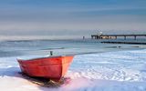 Strand im Winter, Ostsee Polen