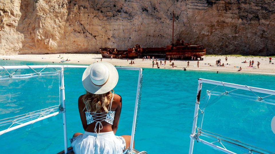 Frau auf Zakynthos
