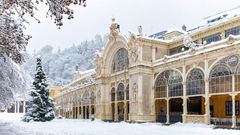 Marienbad, Kolonnade im Winter