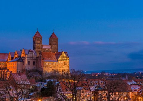 Quedlinburger Schloss im Winter