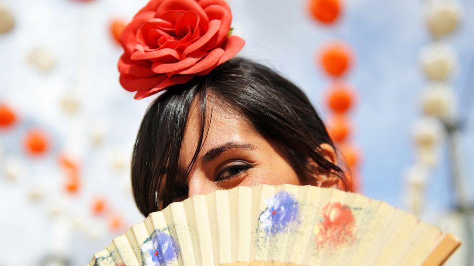 Spanische Frau in Sevilla