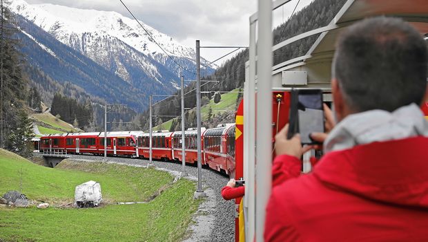 Schnappschuss im Bernina-Express
