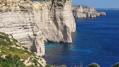 Blick auf die Klippen von Gozo