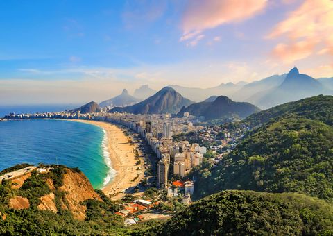 Copacabana Beach und Ipanema beach in Rio de Janeiro