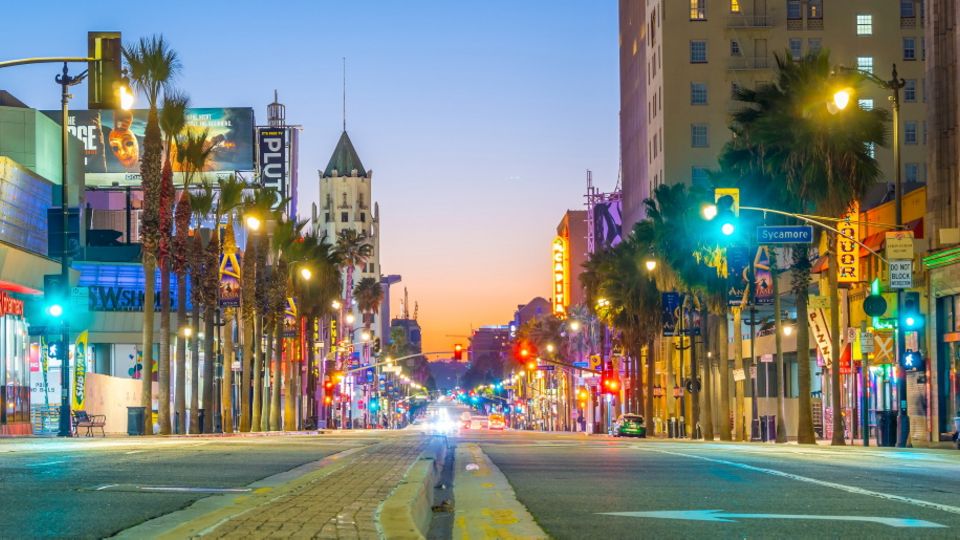 Blick auf Hollywood Boulevard