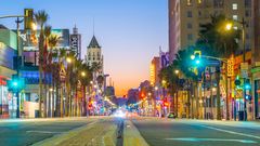 Blick auf Hollywood Boulevard