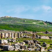 Panorama der Überreste der antiken Stadt Hierapolis Pamukkale