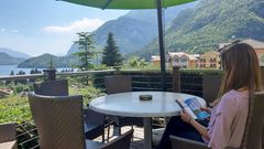 Blick von der Terrasse, Alexander Hotel Alpine Wellness Dolomites