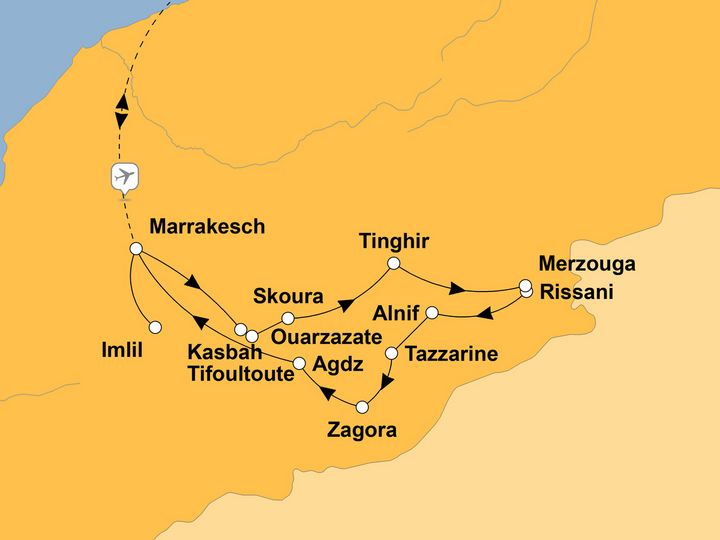 Ihre Reiseroute