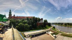 Blick von der Dachterrasse im Hotel Pod Wawelem
