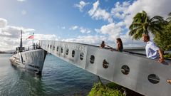 USS Bowfin gangway_Pearl Harbor_Oahu