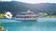 Schifffahrt am Weissensee Boot Alpenperle