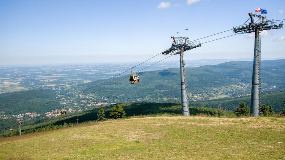 Gondelbahn mit Blick auf Bad Flinsberg