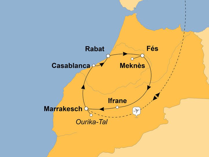 Ihre Reiseroute