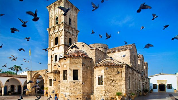 Blick auf die Lazarus-Kirche in Larnaka, Zypern