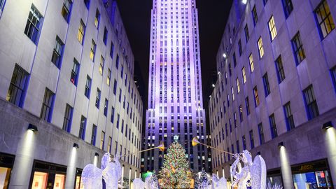 Weihnachtsbaum vor dem Rockefeller Center