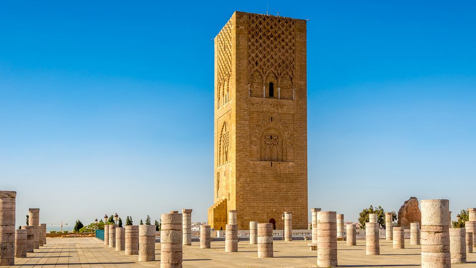 Hassan Tower near Mausoleum Mohammed V