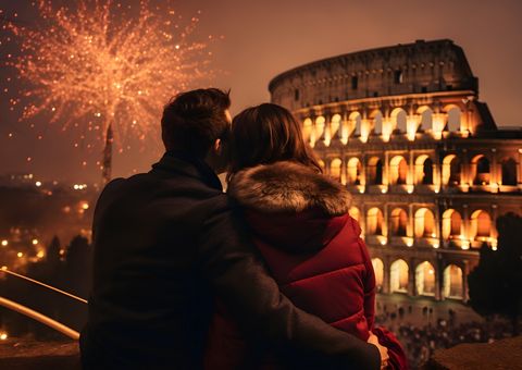 Silvesterromantik mit Blick auf das Kolosseum