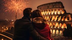 Silvesterromantik mit Blick auf das Kolosseum