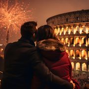 Silvesterromantik mit Blick auf das Kolosseum