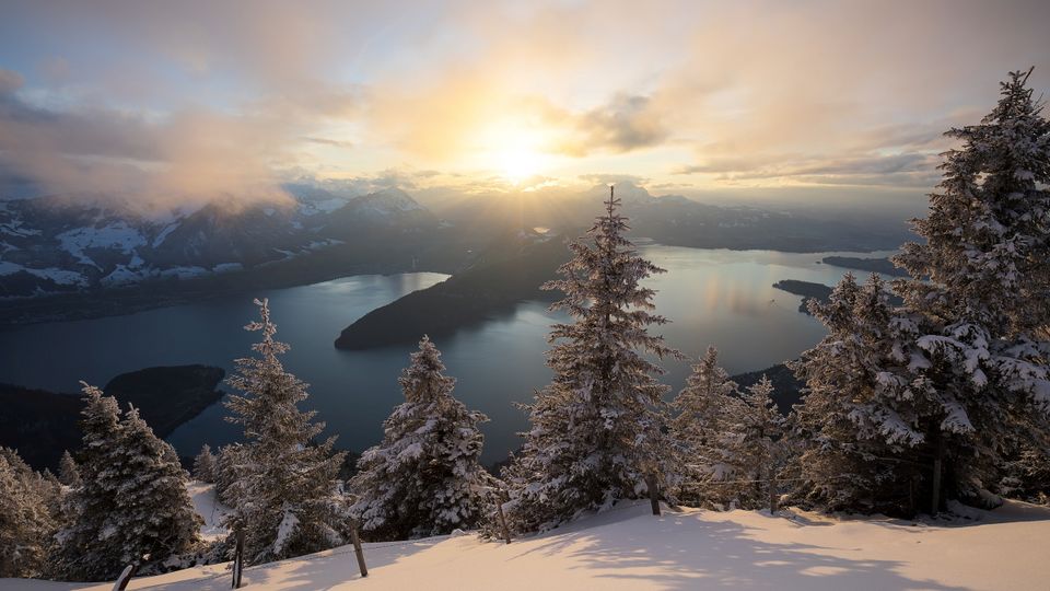 Vierwaldstättersee im Winter