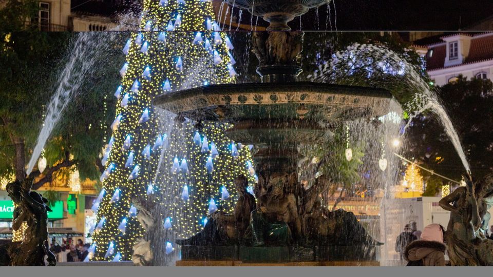 Rossio-Platz zur Weihnachtszeit