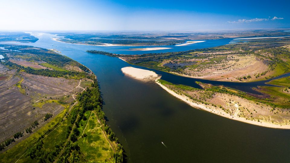 Mündungsarm der Wolga bei Astrachan